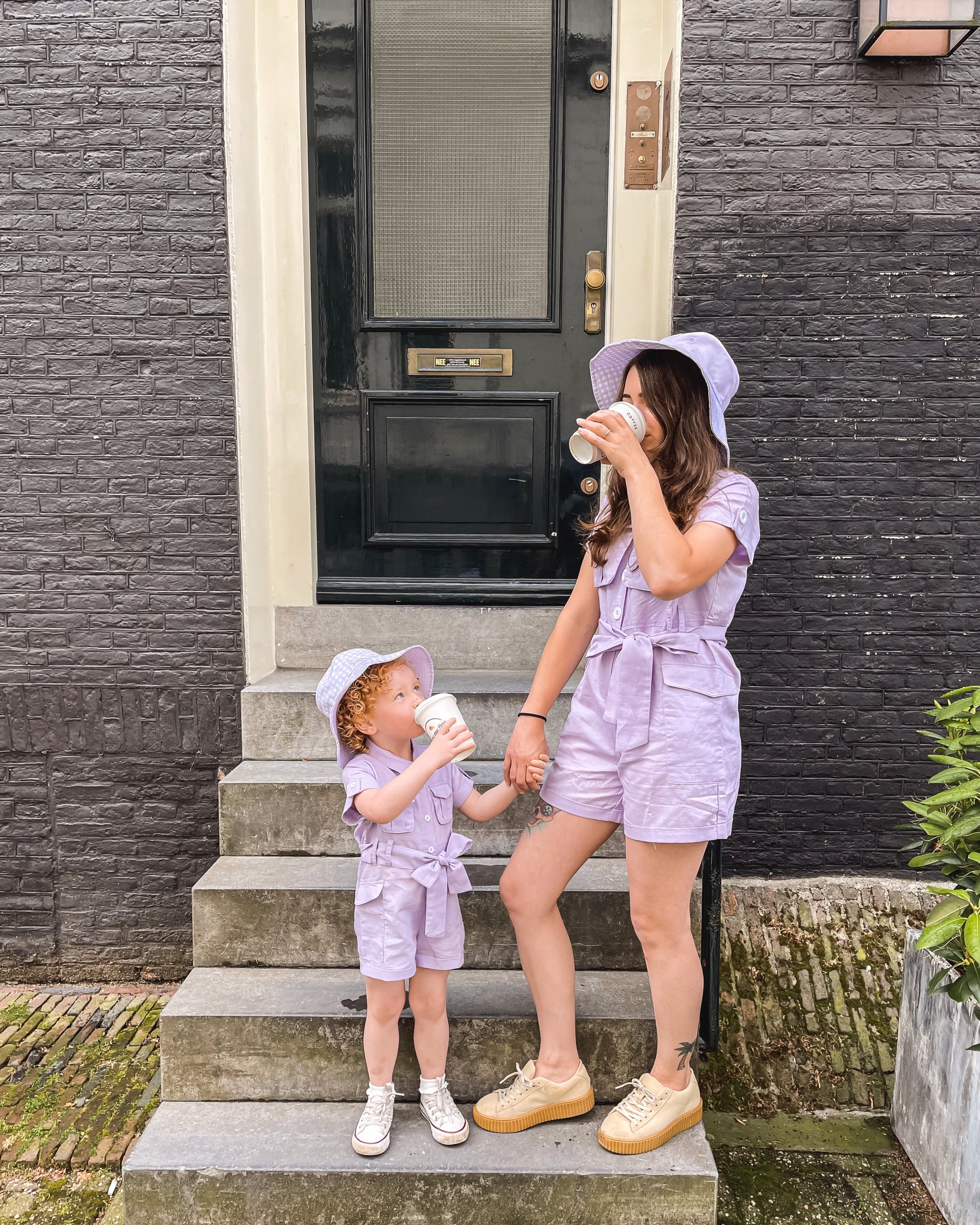 Lilac Reversible Bucket Hat - børnemodel